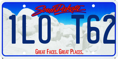 SD license plate 1LOT62
