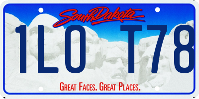 SD license plate 1LOT78