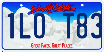 SD license plate 1LOT83