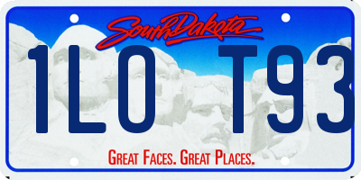 SD license plate 1LOT93