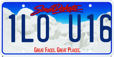 SD license plate 1LOU16