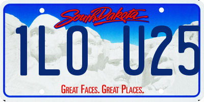 SD license plate 1LOU25
