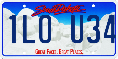 SD license plate 1LOU34