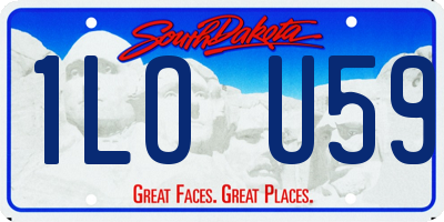 SD license plate 1LOU59