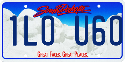 SD license plate 1LOU60