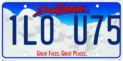 SD license plate 1LOU75