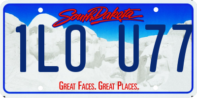 SD license plate 1LOU77