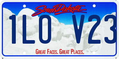 SD license plate 1LOV23