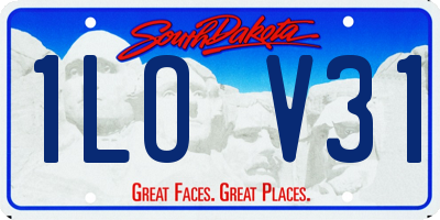 SD license plate 1LOV31