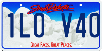 SD license plate 1LOV40