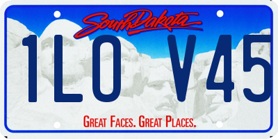 SD license plate 1LOV45
