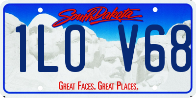 SD license plate 1LOV68