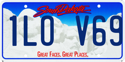 SD license plate 1LOV69