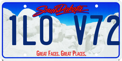 SD license plate 1LOV72