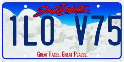 SD license plate 1LOV75