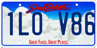 SD license plate 1LOV86