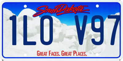 SD license plate 1LOV97