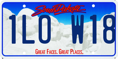 SD license plate 1LOW18