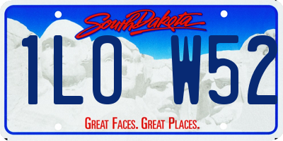 SD license plate 1LOW52