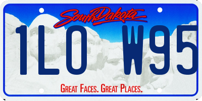 SD license plate 1LOW95