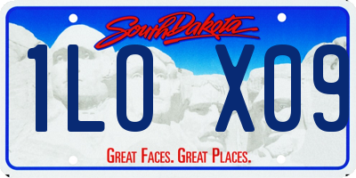 SD license plate 1LOX09
