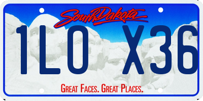 SD license plate 1LOX36