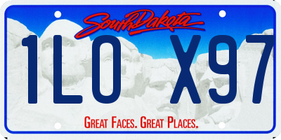 SD license plate 1LOX97
