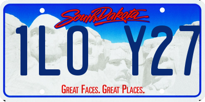 SD license plate 1LOY27