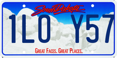 SD license plate 1LOY57