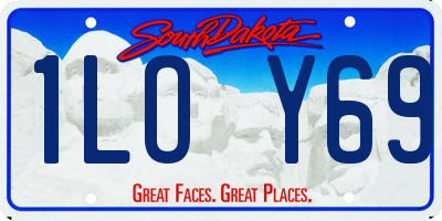SD license plate 1LOY69