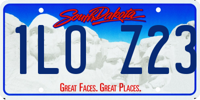 SD license plate 1LOZ23