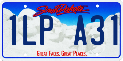 SD license plate 1LPA31
