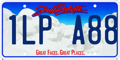 SD license plate 1LPA88