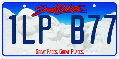 SD license plate 1LPB77