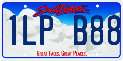 SD license plate 1LPB88