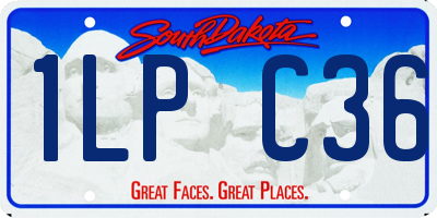 SD license plate 1LPC36