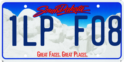 SD license plate 1LPF08