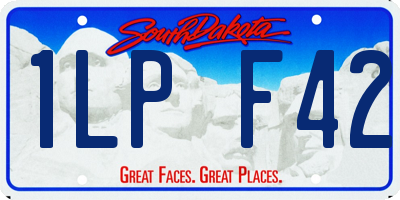 SD license plate 1LPF42