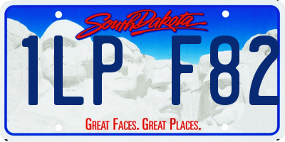 SD license plate 1LPF82