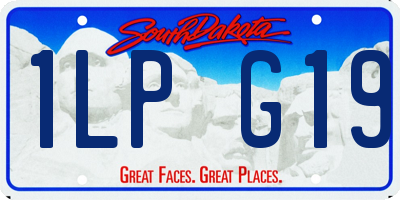 SD license plate 1LPG19