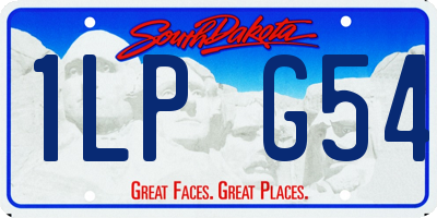 SD license plate 1LPG54