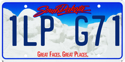 SD license plate 1LPG71