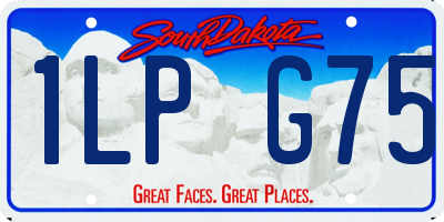 SD license plate 1LPG75