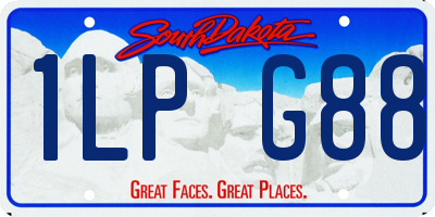 SD license plate 1LPG88