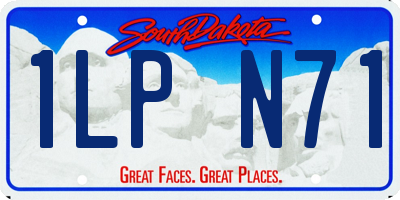 SD license plate 1LPN71