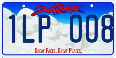 SD license plate 1LPO08