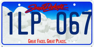 SD license plate 1LPO67