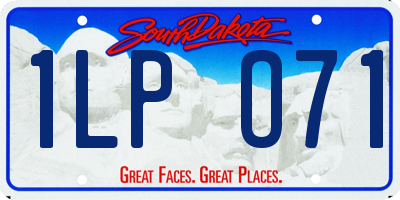SD license plate 1LPO71