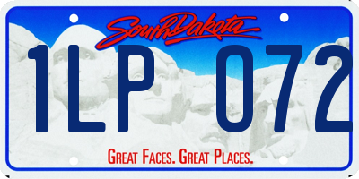 SD license plate 1LPO72