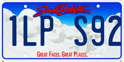 SD license plate 1LPS92
